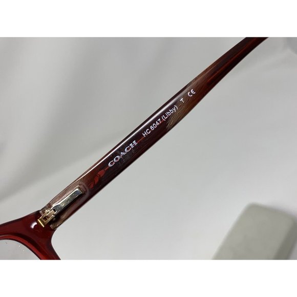 COACH HC 6047 LIBBY 5206 MILKY BURGUNDY 51 [] 16 - 135 EYEGLASSES FRAMES - Picture 4 of 10